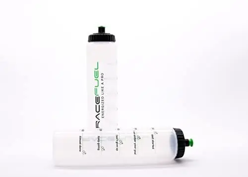 Produktbild: RACEPACE RaceFuel Sport Trinkflasche 1l, Fahrrad Trinkflasche 1000ml, BPA-frei, auslaufsicher und spülmaschinenfest, für Fitness, Wandern, Triathlon usw., Sportflasche, Radflasche