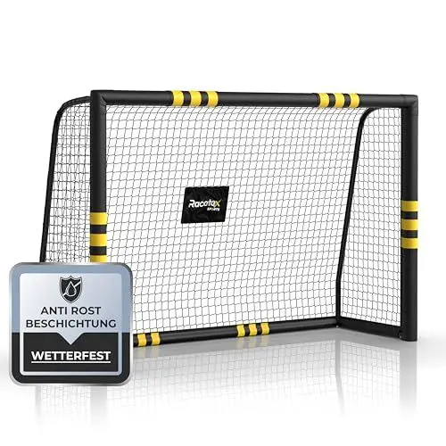 Produktbild: Racetex Fussballtore für Garten Kinder und Erwachsene mit (Anti-Rost Beschichtung) - Fußballtor Kinder inkl. Erdanker für optimalen Halt - Fußball Tor mit rundum Polsterung (180cm x 120cm)