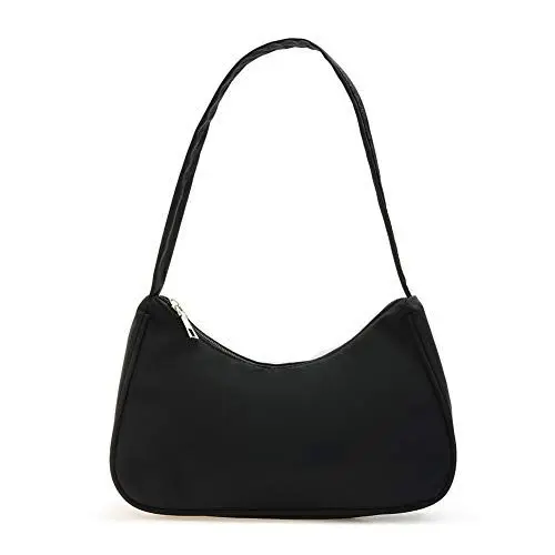 Produktbild: WANGQI Damen Handtaschen Schultertasche, modische lässige klassische All-Match-Unterarmtasche einfarbige Achsel Nylon Hobos Tasche Frauen Reißverschluss Umhängetasche (Große)