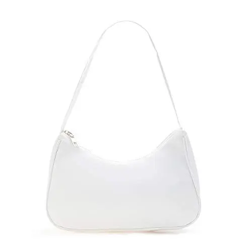 Produktbild: rackbone WANGQI Damen Handtaschen Schultertasche, modische lässige klassische All-Match-Unterarmtasche einfarbige Achsel Tasche Nylon Hobos Tasche Frauen Reißverschluss Umhängetasche (Große)