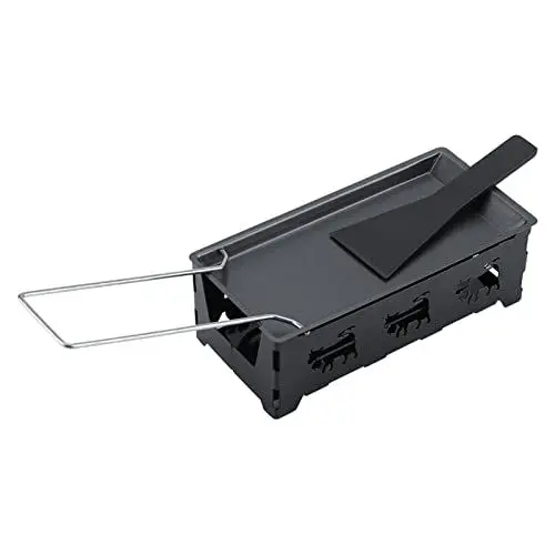 Produktbild: YWBL-WH Käse-Raclette, Raclette-Käses Chmelze, Kohlenstoffstahl-Kerzenkäse-Melter, Antihaft-tragbare Käse-Schmelz Pfanne mit Spatel Zum Schmelzen, Bakeware