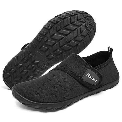 Produktbild: Racqua Wasserschuhe Kinder Strandschuhe Kinder Badeschuhe Mädchen Badeschuhe Jungen Wasserschuhe Mädchen Aquaschuhe Kinder Schwarz 33