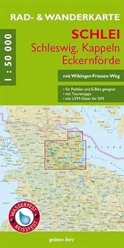 Produktbild: Rad- und Wanderkarte Schlei - Schleswig, Kappeln, Eckernförde: Maßstab 1:50.000. Wasser- und reißfest