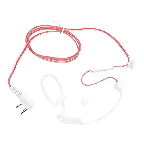 Produktbild: Radio Mic Earpiece für Walkie Talkie Zwei-Wege-Radio-Luftrohr PPT Bouton Strahlenschutz-Kopfhörer-Headset für für für HYT für WOUXUN/PUXING, für TYT (Rot)