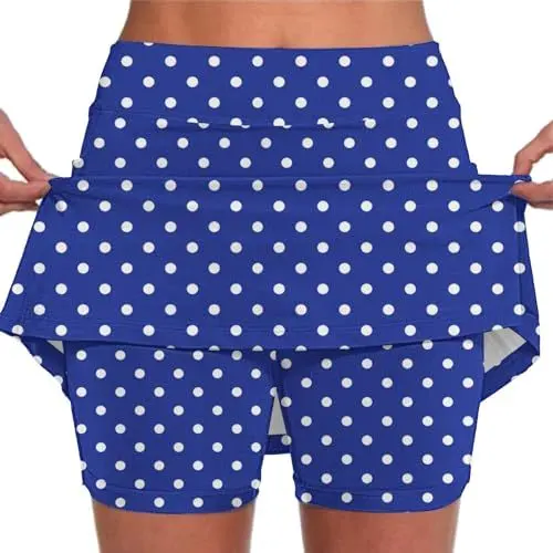 Produktbild: Radlerhose Damen Knielang einfarbige sportliche Shorts, leichte, hoch taillierte, dünne Jogginghose mit Blumendruck 2024 Oberteil Spitze Damen Bauchfrei Kleider Damen Kurz Eng Mit (Sky Blue, S)