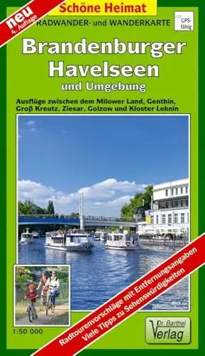 Produktbild: Radwander- und Wanderkarte Brandenburger Havelseen und Umgebung: Ausflüge zwischen dem Milower Land, Genthin, Groß-Kreutz, Ziesar, Golzow und Kloster Lehnin. 1:50000 (Schöne Heimat)