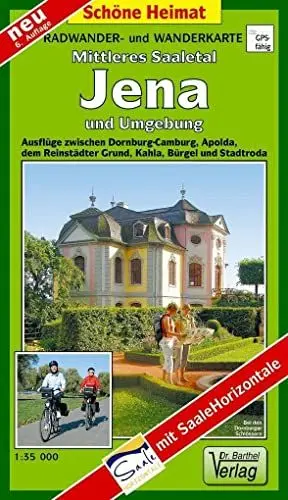 Produktbild: Radwander- und Wanderkarte Mittleres Saaletal, Jena und Umgebung: Ausflüge zwischen Dornburg-Camburg, Apolda, dem Reinstädter Grund, Kahla, Bürgel und ... Mit SaaleHorizontale (Schöne Heimat)