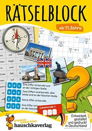 Produktbild: Rätselblock ab 11 Jahre: Bunter Rätselspaß für Kinder - Logicals, Kreuzworträtsel, Sudoku, Konzentrationstraining und logisches Denken fördern (Rätselbücher, Band 641)