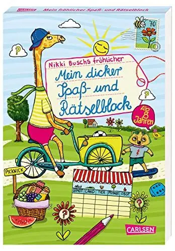 Produktbild: Rätselspaß Grundschule: Mein dicker Spaß- und Rätselblock: Ab 8 Jahren | Knobelspaß für Freizeit und Ferien | Anti-Langeweile-Garantie für Mädchen und Jungs
