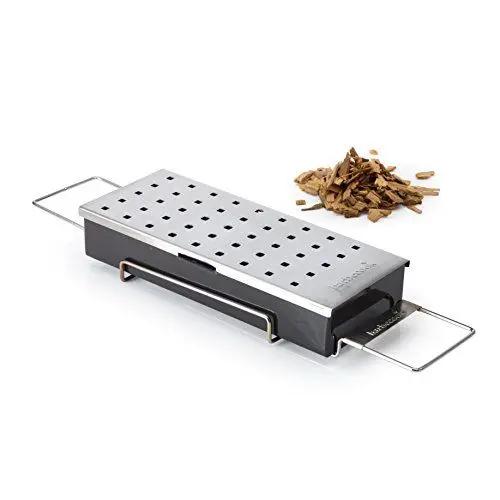 Produktbild: Räucherbox Edelstahl für Räucher-Chips verleiht Fleisch Fisch Rauch-Auroma Universal geeignet Holzkohlegrill Gas-Grill