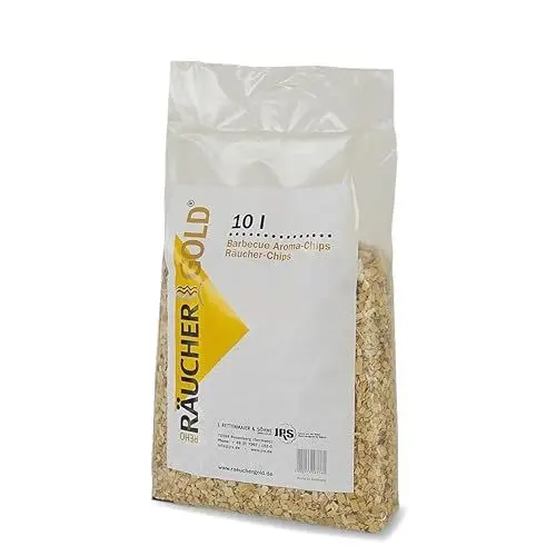 Produktbild: Räuchergold 10 Liter BBQ Aroma-Chips – Smoking Chips zum Räuchern - Räucherspäne aus Buchenholz