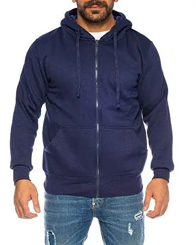 Produktbild: Raff & Taff Herren Hoodies Kapuzenpullover Sweatjacke Übergangsjacke Jacke Basic Schlicht bis 6XL (RT404 Nevi, M)
