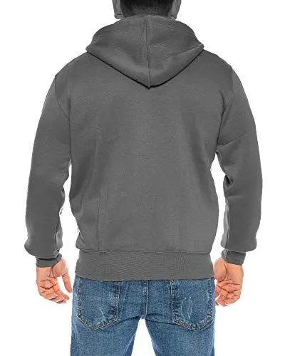 Produktbild: Raff & Taff Herren Zipper Hoodies Kapuzenjacke Sweatjacke Übergangsjacke Jacke Basic Schlicht bis 6XL (Anthrazit, XL)