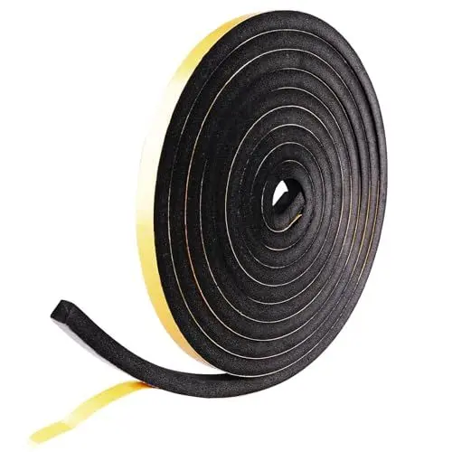 Produktbild: RAFIYU Dichtungsband 4m Dichtband Selbstklebend 12mm x 10mm Moosgummi Selbstklebend Wasserdicht Isolierband für Türen Fenster Gummi Schallschutz Foam Tape