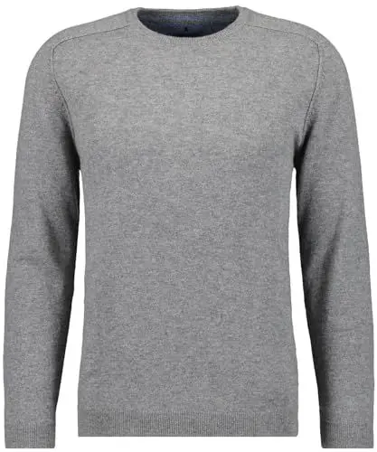 Produktbild: RAGMAN Herren Kaschmir-Pullover Rundhals Grau-Melange-012, XL