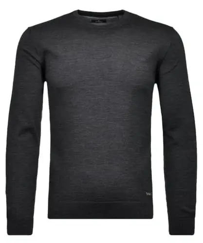 Produktbild: RAGMAN Herren Merino-Pullover Rundhals (DE/NL/SE/PL, Alphanumerisch, L, Regular, Regular, Asphalt-018)