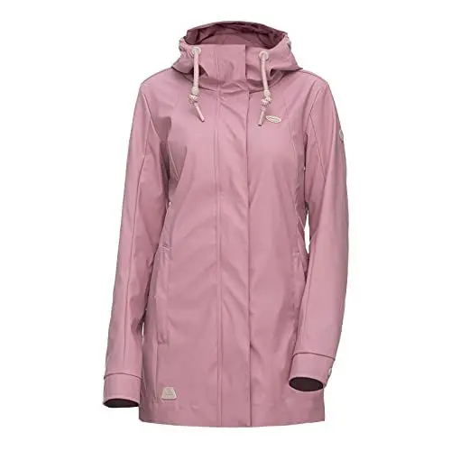 Produktbild: Ragwear Damen Regenjacke Kurzmantel wasserdichte Übergangsjacke Zulla, Farbe:Altrosa, Artikel:-4061 Dusty pink, Größe:S