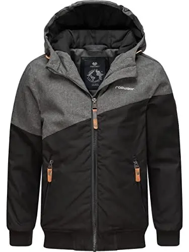 Produktbild: Ragwear Kinder Jungen Winterjacke Outdoorjacke mit Kapuze Jowell Black Gr. 140