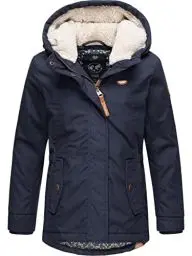 Produktbild: Ragwear Kinder Mädchen Winterjacke Wintermantel Outdoorjacke mit Kapuze Elvina Navy Gr. 140