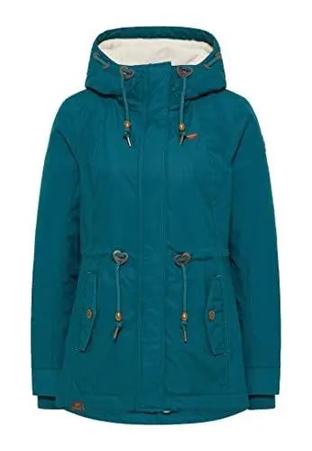 Produktbild: Ragwear MONADIS Damen Frauen Parka,Mantel,Übergangsmantel mit Kapuze,Herbstmantel,wasserabweisend,Grün,S