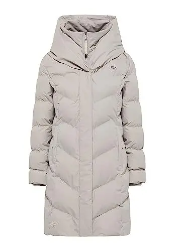 Produktbild: Ragwear NATALKA Damen Frauen Mantel,Parka,Steppmantel,lange Jacke,Stehkragen,wasserdicht,Braun,XL