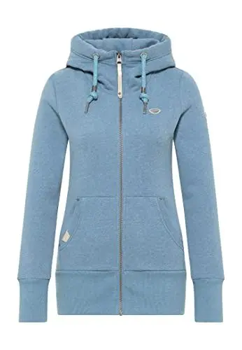 Produktbild: Ragwear NESKA Zip Damen Frauen Kapuzenjacke,Zip Hoodie,Kapuzenpullover,Sweatjacke,warm,Blau,S