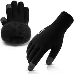 Produktbild: Rahhint Thermo Handschuhe Damen Winterhandschuhe Wolle Touchscreen Handschuhe Herren Warm Ski-Handschuhe Strickhandschuhe geeignet für Indoor-Outdoor-Sport