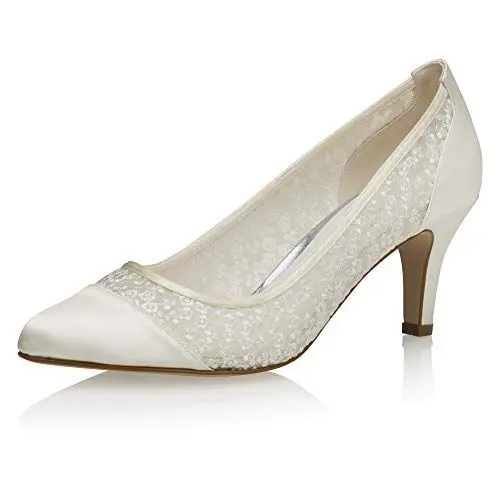Produktbild: Rainbow Club Brautschuhe Audry - Damen, Pumps, Ivory, Blumen - Gr. 39.5 (UK 6.5)