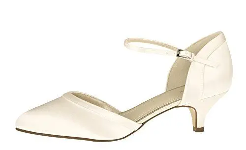 Produktbild: Rainbow Club Brautschuhe Brianna - Ivory Satin - Pumps Größe 41 EU 8 UK Damen