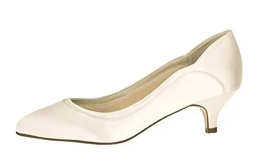 Produktbild: Rainbow Club Brautschuhe Hollie - Ivory Satin - Pumps Größe 40 EU 7 UK Damen