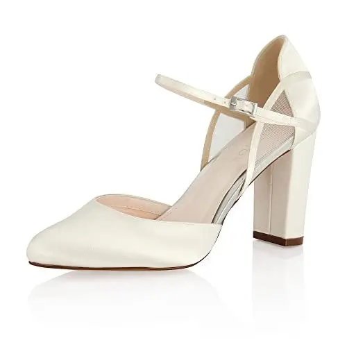 Produktbild: Rainbow Club Brautschuhe Jacki - Damen, Pumps, Ivory Satin - Gr. 37.5 (UK 4.5)