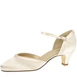 Produktbild: Rainbow Club Brautschuhe Letty - Pumps, Riemchen, Ivory/Creme, Satin, Größe 37 (4 UK)