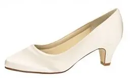Produktbild: Rainbow Club Brautschuhe Megan - Damen, Pumps, Ivory Creme Satin Gr. 39 (UK 6)
