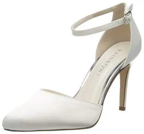 Produktbild: Rainbow Club Damen Carly Pumpe, Elfenbeinfarbener Satin