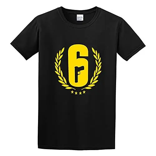 Produktbild: Rainbow Six Siege Logo Graphic Design Men's 100% Cotton Casual T-Shirt Size 3XL