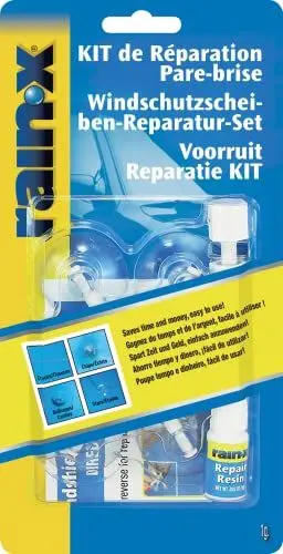 Produktbild: Rain-X Windschutzscheiben Reparaturset - Risse und Steinschläge Reparieren - Einfache Anwendung - Ultrafestes Harz für Langanhaltende Ergebnisse - Für Schäden bis 30 cm