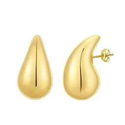 Produktbild: Rajputana Dupes Ohrringe Drop Earrings Chunky Gold Earrings for Women Teardrop Tropfen Ohrringe Vergoldet für Frauen Mädchen Mode Trendy lightweight Hypoallergenic Schmuck