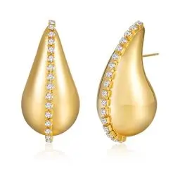 Produktbild: Rajputana Dupes Ohrringe Drop Earrings Grobe Silberohrringe für Frauen Teardrop Tropfen Ohrringe Vergoldet für Damen Mädchen Mode Trendy lightweight Hypoallergenic Schmuck