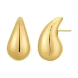 Produktbild: Rajputana Dupes Ohrringe Klein Drop Earrings Small Mini Chunky Gold Earrings for Women Teardrop Tropfen Ohrringe Statement Schmuck