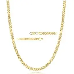 Produktbild: Rajputana Gold Kette Halskette für Männer 5mm Kubanische Verbindung Ketten für Herren Junge Gold Männer Kette Halsketten Robuste Kandare Chains Schmuck Geschenke 24 Zoll