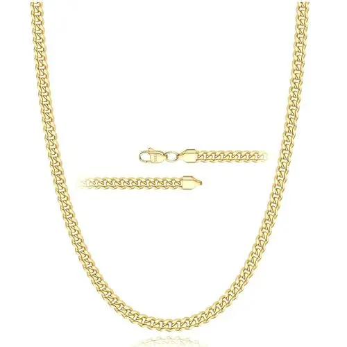 Produktbild: Rajputana Gold Kette Halskette für Männer 5mm Kubanische Verbindung Ketten für Herren Junge Gold Männer Kette Halsketten Robuste Kandare Chains Schmuck Geschenke 24 Zoll