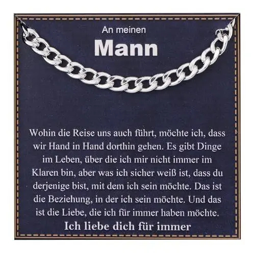 Produktbild: Rajputana S925 Silberkette Herren Kubanische Halskette Für Mann Sterling Silber Kette Männer Silberkette Herren Halskette Herren Geschenke Für Männer Schmuck Ketten Für Herren an Meine Männer 20 Zoll