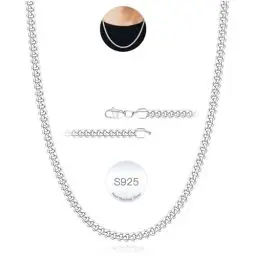 Produktbild: Rajputana 925 Silber Kette Halskette für Männer 5mm Kubanische Verbindung Ketten für Herren Junge Sterling Silber Männer Kette Halsketten Robuste Kandare Chains Schmuck Geschenke 22 Zoll