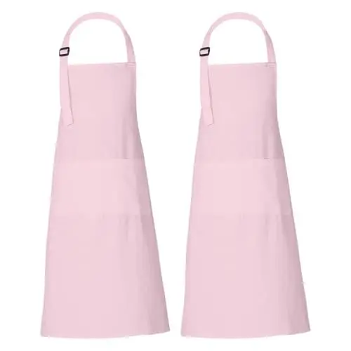 Produktbild: RAJRANG Cotton Cooking Aprons with 3 Pockets Grill BBQ Apron for Women and Men Adjustable and Easy Care 69 x 89 cm