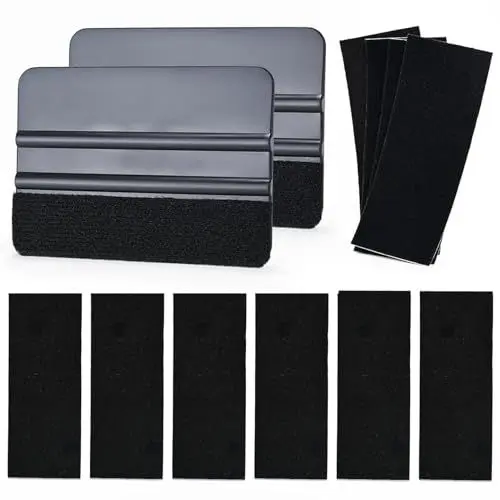 Produktbild: Rakel für Folie, Folienrakel mit 10 Pcs Filzkante Rakel mit Filzkante Kratzerfreie Filzrakel für Folierungs Werkzeug Autofolien Schutzfolien Möbelfolien Wandtattoos