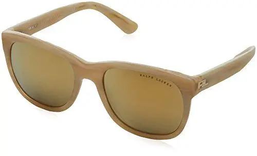 Produktbild: Ralph Lauren Damen 0Rl8141 56467P 56 Sonnenbrille, Beige (Cream Horn/Brown Mirror Gold)