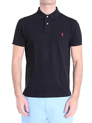 Produktbild: Ralph Lauren Polo Herren Poloshirt Custom-Slim-Fit Schwarz L