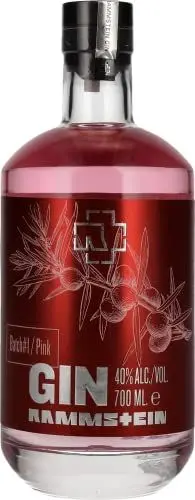 Produktbild: Rammstein Pink Gin | Rosenrot oh Rosenrot, tiefe Wasser sind nicht still | aromatisch & kraftvoll | mit Erdbeeren und Jasmin verfeinert| 700ml