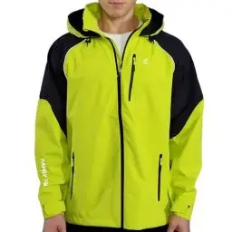 Produktbild: RANDY SUN Damen Herren Regenjacke Wasserdicht mit Kapuze, Regenjacke Unisex, Leichte Reflektierende Softshell Windbreaker für Outdoor Radfahren Wandern Trainings