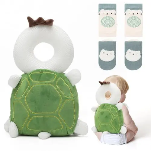 Produktbild: RANJIMA Baby Kopfschutz Kissen, Baby-Head Schutzpolster Rückenschutz Kissen, Verstellbarer Babykissen Rucksack, Babys Kleinkind Kopfschutz mit Knieschoner,Babykopfschutz für Kinder Krabbeln Laufen